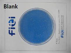 항균력 시험사진 : 균주 1 Blank